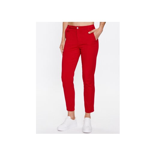 United Colors Of Benetton Spodnie materiałowe 4GD7558S3 Czerwony Slim Fit ze sklepu MODIVO w kategorii Spodnie damskie - zdjęcie 168567597