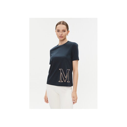 Max Mara Leisure T-Shirt Monviso 2339760336 Granatowy Regular Fit ze sklepu MODIVO w kategorii Bluzki damskie - zdjęcie 168567649