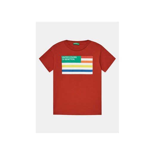 United Colors Of Benetton T-Shirt 3I1XC10H3 Czerwony Regular Fit ze sklepu MODIVO w kategorii T-shirty chłopięce - zdjęcie 168568117