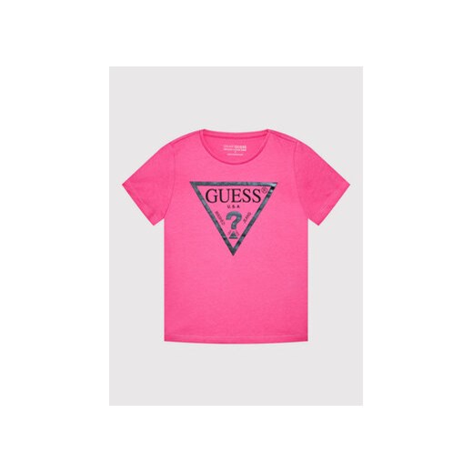 Guess T-Shirt K73I56 K8HM0 Różowy Regular Fit ze sklepu MODIVO w kategorii Koszulki niemowlęce - zdjęcie 168568445