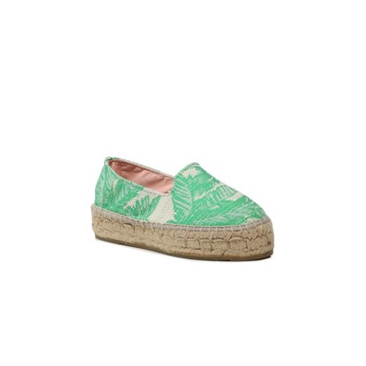 Manebi Espadryle Cotton Jaquard Double Sole Espadrilles G 4.8 D0 Zielony Manebi 41 wyprzedaż MODIVO