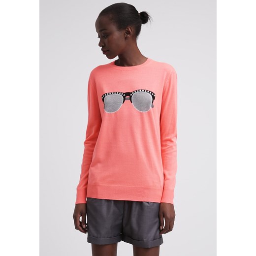 Markus Lupfer Sweter neon peach zalando okrągłe