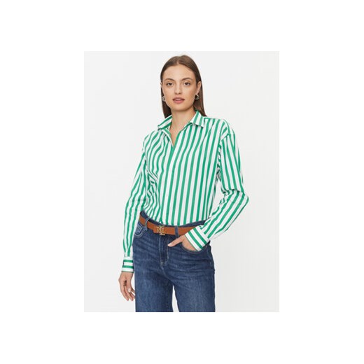 Polo Ralph Lauren Koszula 211910743003 Zielony Regular Fit ze sklepu MODIVO w kategorii Koszule damskie - zdjęcie 168568779