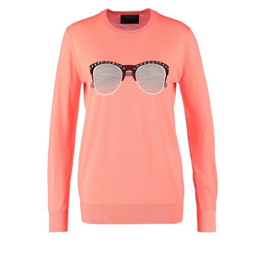 Markus Lupfer Sweter neon peach zalando rozowy abstrakcyjne wzory