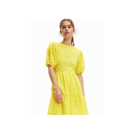 Desigual Sukienka codzienna Limon 23SWVW85 Żółty Regular Fit ze sklepu MODIVO w kategorii Sukienki - zdjęcie 168568917