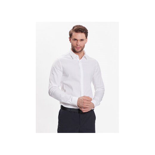 Calvin Klein Koszula Hidden K10K109891 Biały Extra Slim Fit ze sklepu MODIVO w kategorii Koszule męskie - zdjęcie 168568966