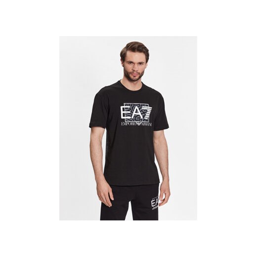 EA7 Emporio Armani T-Shirt 3RPT01 PJ02Z 1200 Czarny Regular Fit ze sklepu MODIVO w kategorii T-shirty męskie - zdjęcie 168569178