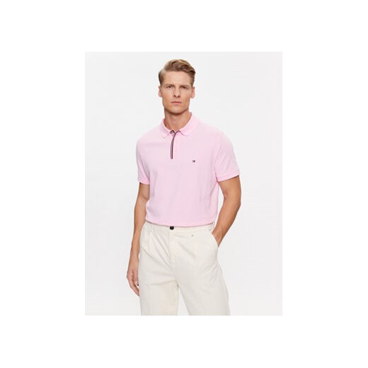 Tommy Hilfiger Polo MW0MW31558 Różowy Regular Fit ze sklepu MODIVO w kategorii T-shirty męskie - zdjęcie 168569249
