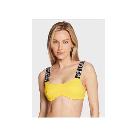Calvin Klein Swimwear Góra od bikini Intense Power KW0KW01908 Żółty S MODIVO wyprzedaż