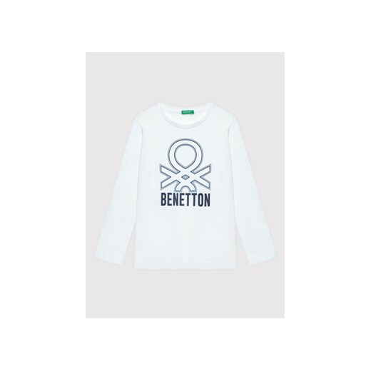 United Colors Of Benetton Bluzka 3I1XC105U Biały Regular Fit ze sklepu MODIVO w kategorii T-shirty chłopięce - zdjęcie 168569455