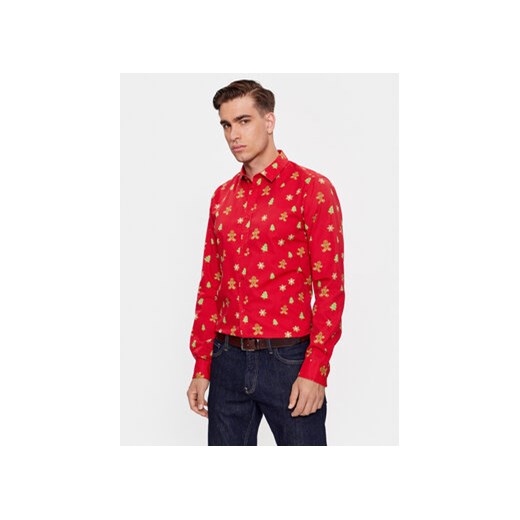Only & Sons Koszula 22027330 Czerwony Regular Fit ze sklepu MODIVO w kategorii Koszule męskie - zdjęcie 168569458