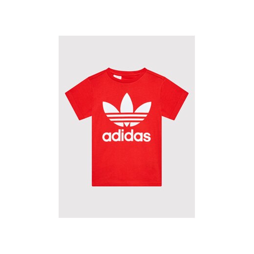 adidas T-Shirt Trefoil HC9586 Czerwony Regular Fit 15_16Y MODIVO