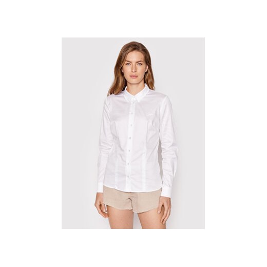 Guess Koszula W2YH41 WAF10 Biały Slim Fit ze sklepu MODIVO w kategorii Koszule damskie - zdjęcie 168569599