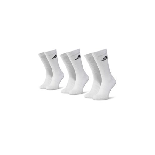 adidas Zestaw 3 par wysokich skarpet unisex Cush Crw 3PP DZ9356 Biały 46_48 MODIVO
