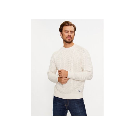 Pepe Jeans Sweter Sly PM702378 Écru Regular Fit ze sklepu MODIVO w kategorii Swetry męskie - zdjęcie 168569996