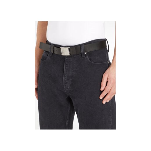 Calvin Klein Pasek Męski Iconic Plaque K50K510954 Czarny Calvin Klein 105 okazyjna cena MODIVO
