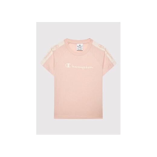 Champion T-Shirt 404473 Różowy Regular Fit ze sklepu MODIVO w kategorii Bluzki dziewczęce - zdjęcie 168570695