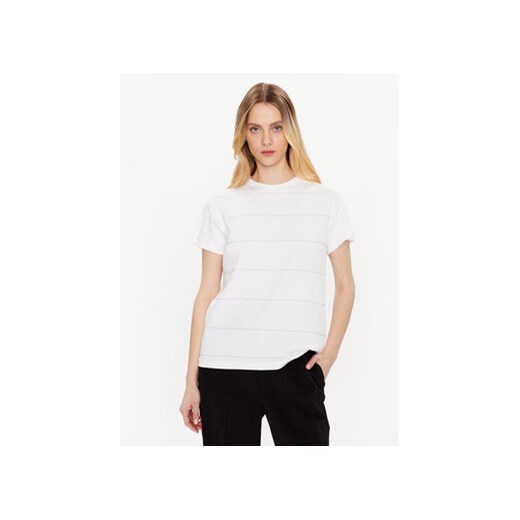 Fabiana Filippi T-Shirt JED273B561 Biały Regular Fit ze sklepu MODIVO w kategorii Bluzki damskie - zdjęcie 168570747