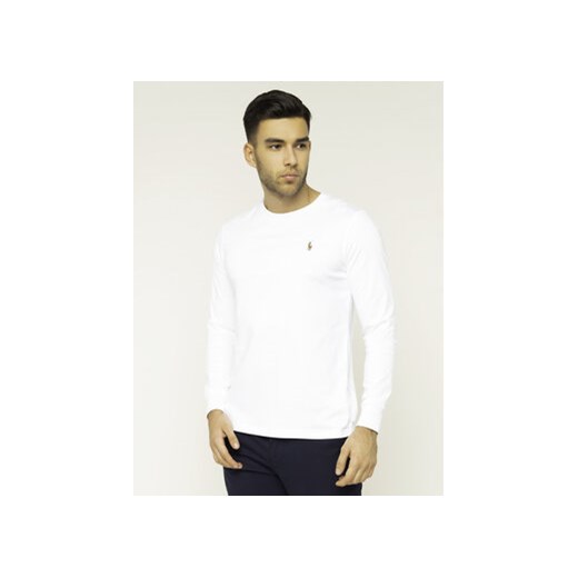 Polo Ralph Lauren Longsleeve 710760121 Biały Slim Fit ze sklepu MODIVO w kategorii T-shirty męskie - zdjęcie 168570986