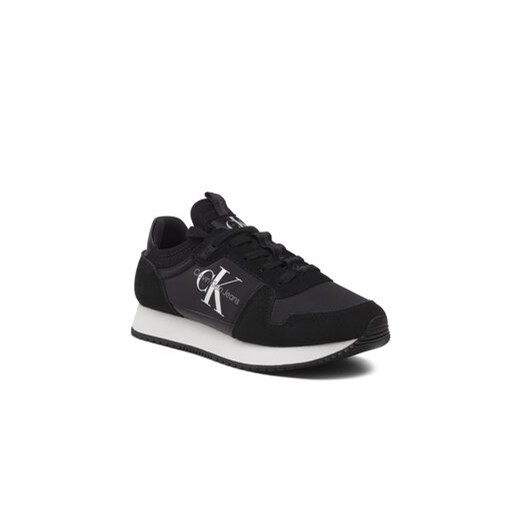 Calvin Klein Jeans Sneakersy Runner Sock Laceup Ny-Lth W YW0YW00840 Czarny 39 MODIVO
