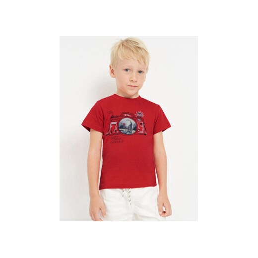 Mayoral T-Shirt 3003 Czerwony Regular Fit ze sklepu MODIVO w kategorii T-shirty chłopięce - zdjęcie 168571857