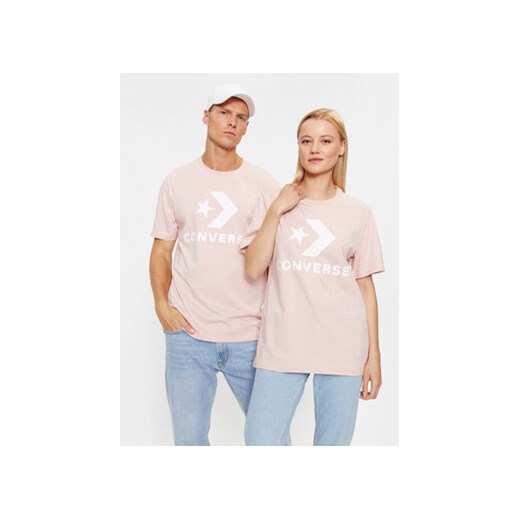Converse T-Shirt Standard Fit Center Front Large Logo Star Chev Ss Tee 10025458-A09 Różowy Regular Fit ze sklepu MODIVO w kategorii Bluzki damskie - zdjęcie 168572309