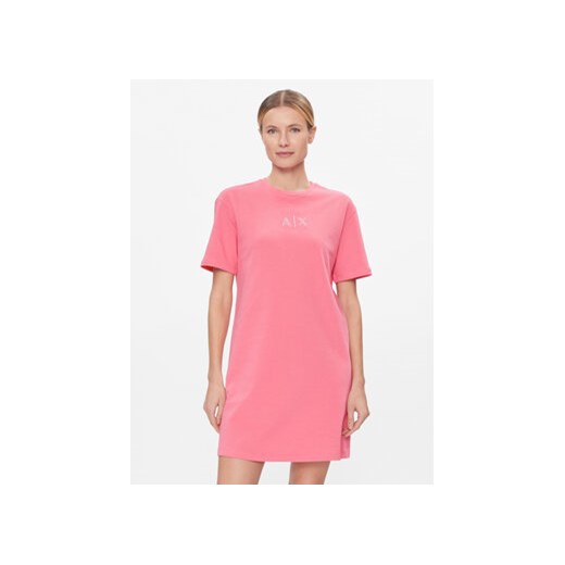 Armani Exchange Sukienka codzienna 3DYA89 YJFHZ 14BH Różowy Regular Fit ze sklepu MODIVO w kategorii Sukienki - zdjęcie 168572535