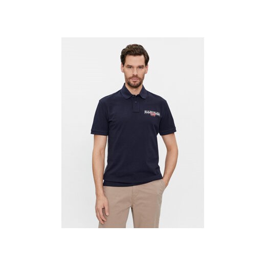 Napapijri Polo E-Aylmer NP0A4HTN Granatowy Regular Fit ze sklepu MODIVO w kategorii T-shirty męskie - zdjęcie 168572648