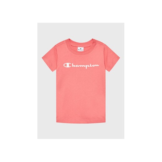Champion T-Shirt 404541 Różowy Regular Fit ze sklepu MODIVO w kategorii Bluzki dziewczęce - zdjęcie 168572835