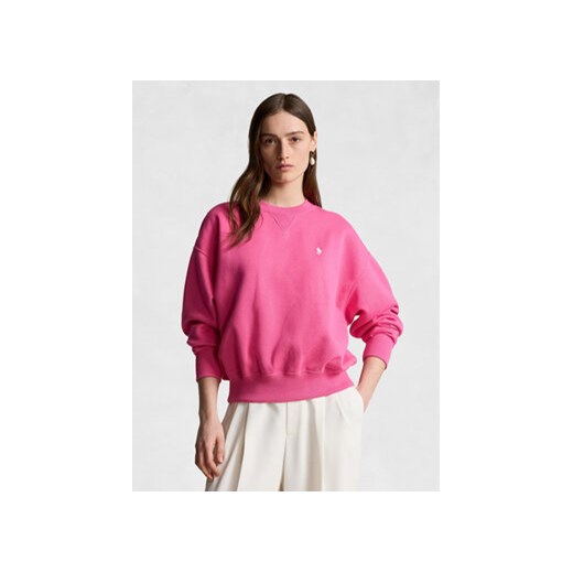 Polo Ralph Lauren Bluza Bubble Cn Pp 211936820002 Różowy Regular Fit ze sklepu MODIVO w kategorii Bluzy damskie - zdjęcie 168573089