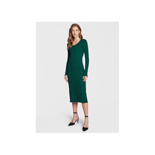 Tommy Hilfiger Sukienka dzianinowa WW0WW37559 Zielony Slim Fit ze sklepu MODIVO w kategorii Sukienki - zdjęcie 168573279
