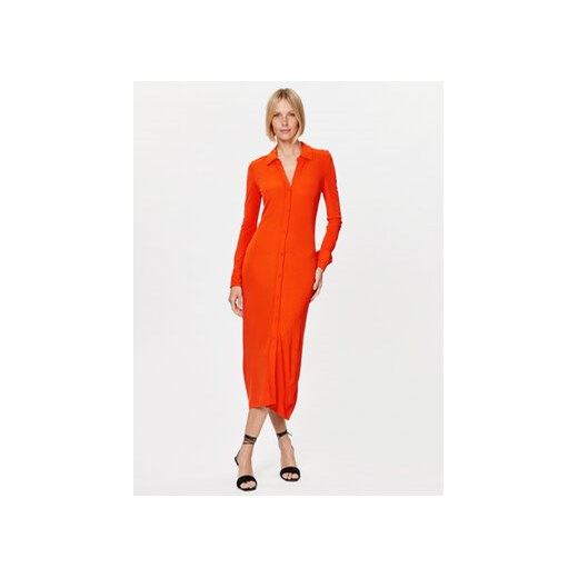 Calvin Klein Sukienka koszulowa K20K205760 Pomarańczowy Regular Fit ze sklepu MODIVO w kategorii Sukienki - zdjęcie 168573286