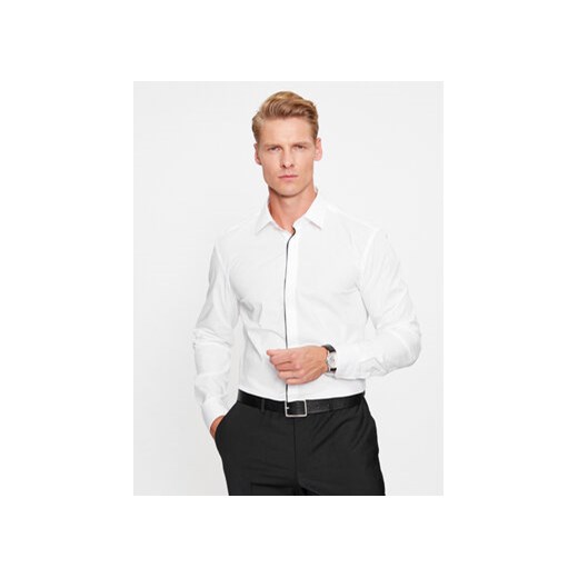 Boss Koszula H-HANK-Party2-221 50503240 Biały Slim Fit ze sklepu MODIVO w kategorii Koszule męskie - zdjęcie 168573658