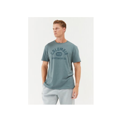 Columbia T-Shirt CSC Basic Logo™ Short Sleeve Zielony Regular Fit ze sklepu MODIVO w kategorii T-shirty męskie - zdjęcie 168573745