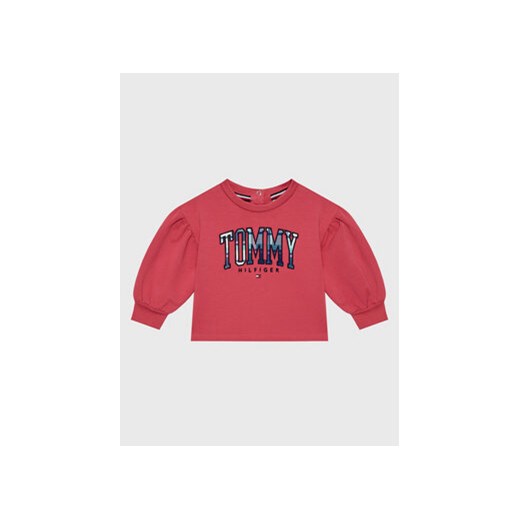 Tommy Hilfiger Bluza Tartan Logo KG0KG07098 M Różowy Regular Fit ze sklepu MODIVO w kategorii Bluzy dziewczęce - zdjęcie 168573976