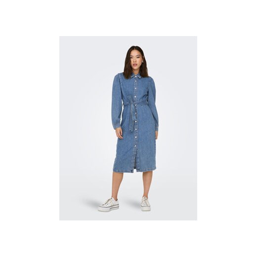 ONLY Sukienka jeansowa 15284906 Niebieski Regular Fit ze sklepu MODIVO w kategorii Sukienki - zdjęcie 168574115