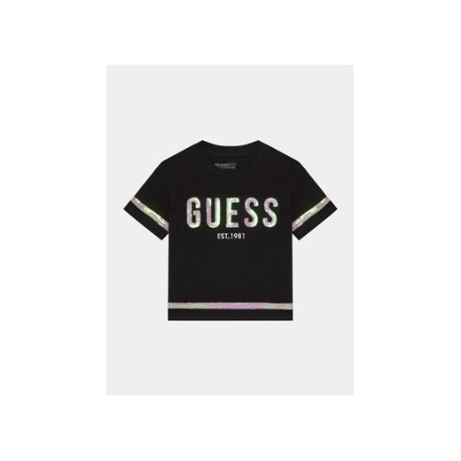 Guess T-Shirt J4RI08 K6YW4 Czarny Regular Fit ze sklepu MODIVO w kategorii T-shirty chłopięce - zdjęcie 168574295