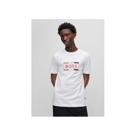 Boss T-Shirt 50486210 Biały Slim Fit ze sklepu MODIVO w kategorii T-shirty męskie - zdjęcie 168574485