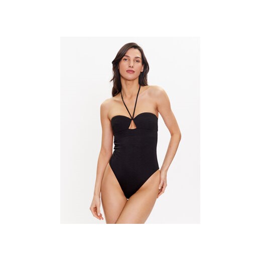 Calvin Klein Swimwear Strój kąpielowy KW0KW02142 Czarny ze sklepu MODIVO w kategorii Stroje kąpielowe - zdjęcie 168575006