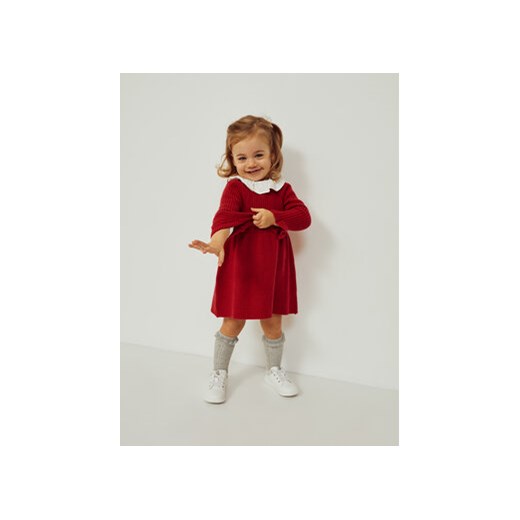 Zippy Sukienka dzianinowa ZBGAP0501 23082 Czerwony Regular Fit ze sklepu MODIVO w kategorii Sukienki niemowlęce - zdjęcie 168575806