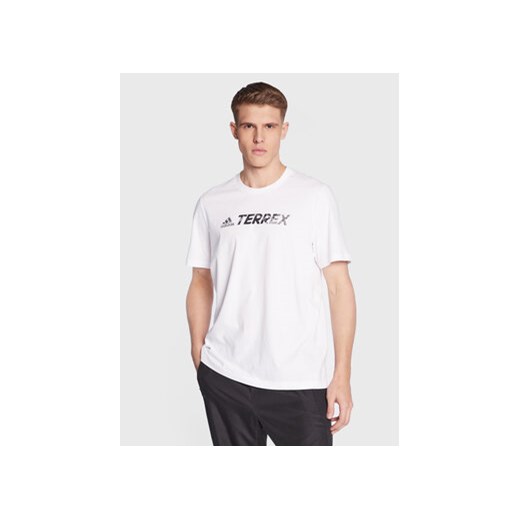 adidas T-Shirt Terrex Classic Logo HF3285 Biały Regular Fit ze sklepu MODIVO w kategorii T-shirty męskie - zdjęcie 168576077