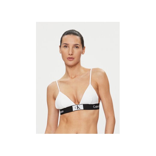Calvin Klein Swimwear Góra od bikini KW0KW02256 Biały ze sklepu MODIVO w kategorii Stroje kąpielowe - zdjęcie 168576596