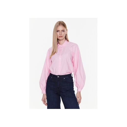 Tommy Hilfiger Koszula Solid WW0WW37127 Różowy Loose Fit ze sklepu MODIVO w kategorii Koszule damskie - zdjęcie 168576678