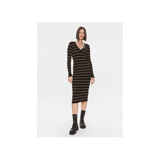 Liu Jo Sukienka dzianinowa MF3003 MS99E Czarny Slim Fit ze sklepu MODIVO w kategorii Sukienki - zdjęcie 168577017