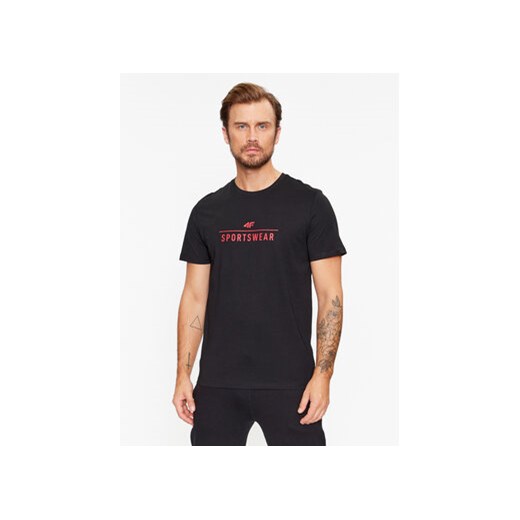 4F T-Shirt 4FAW23TTSHM0878 Czarny Regular Fit ze sklepu MODIVO w kategorii T-shirty męskie - zdjęcie 168577428