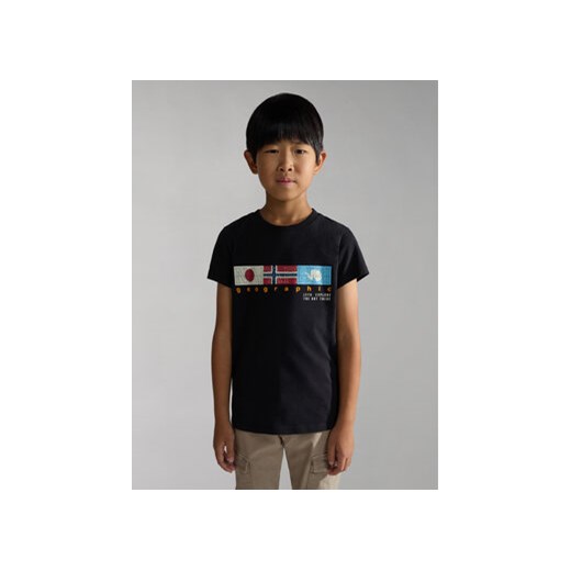 Napapijri T-Shirt NP0A4HGP D Czarny Regular Fit ze sklepu MODIVO w kategorii T-shirty chłopięce - zdjęcie 168577628