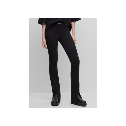 Hugo Spodnie materiałowe Haskanna 50493781 Czarny Slim Fit ze sklepu MODIVO w kategorii Spodnie damskie - zdjęcie 168578188