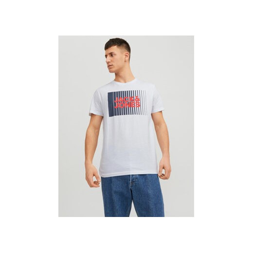 Jack&Jones T-Shirt Corp 12233999 Biały Standard Fit ze sklepu MODIVO w kategorii T-shirty męskie - zdjęcie 168578645