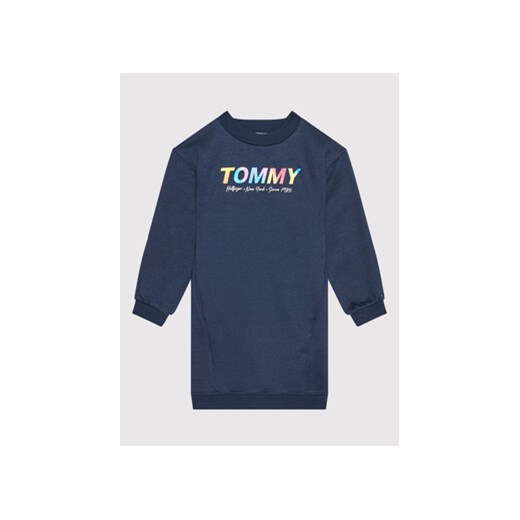 Tommy Hilfiger Sukienka dzianinowa Multi Shine Print KG0KG06124 D Granatowy Tommy Hilfiger 12Y okazja MODIVO