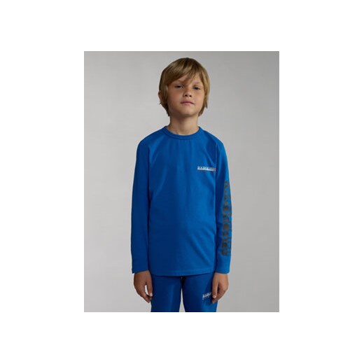 Napapijri Bluzka NP0A4HGQ M Niebieski Regular Fit ze sklepu MODIVO w kategorii T-shirty chłopięce - zdjęcie 168579257